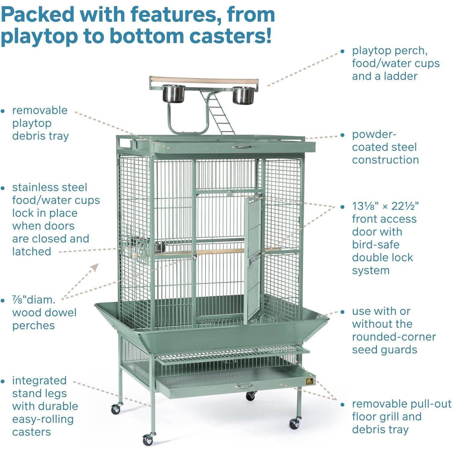 Prevue Pet Products Select Wrought Iron Sage Green Bird Cage