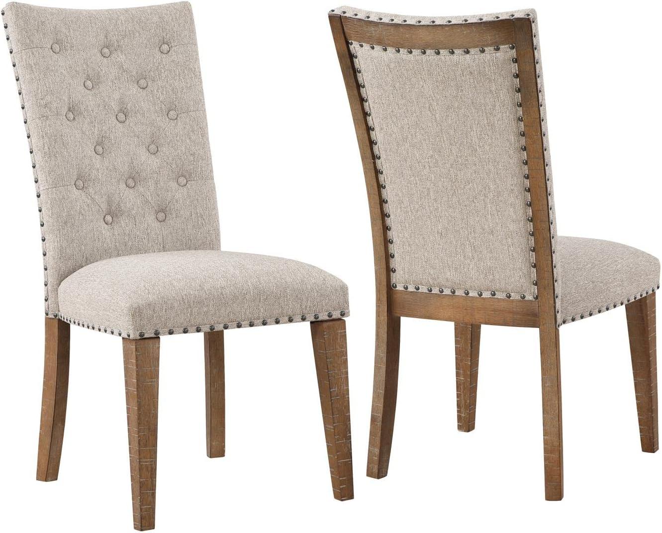 Steve Silver Riverdale Indoor Dining Side Chair, Set of 2, Oatmeal