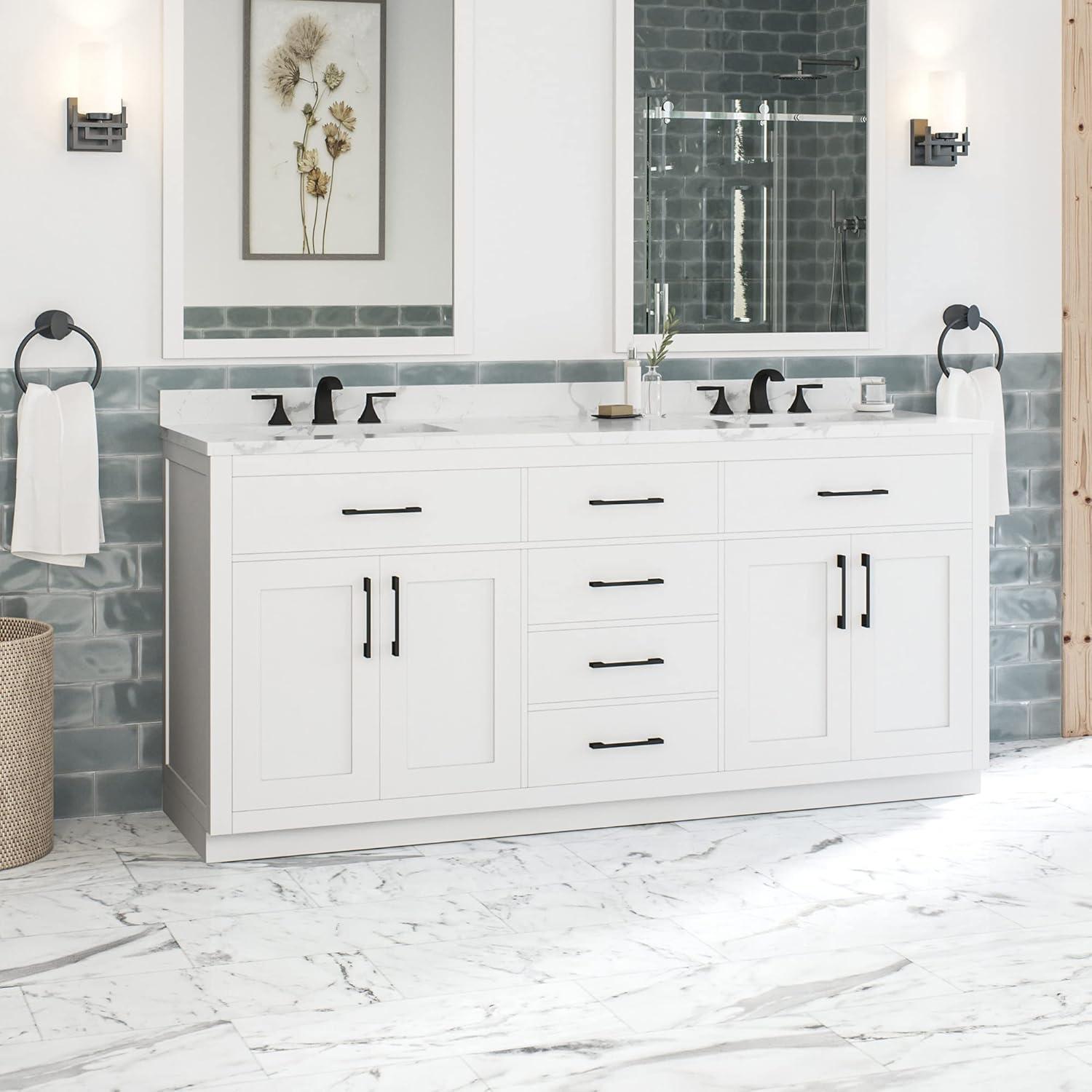 OVE Decors Athea 72 in. W Bath Vanity with Premium Countertop and Power Bar