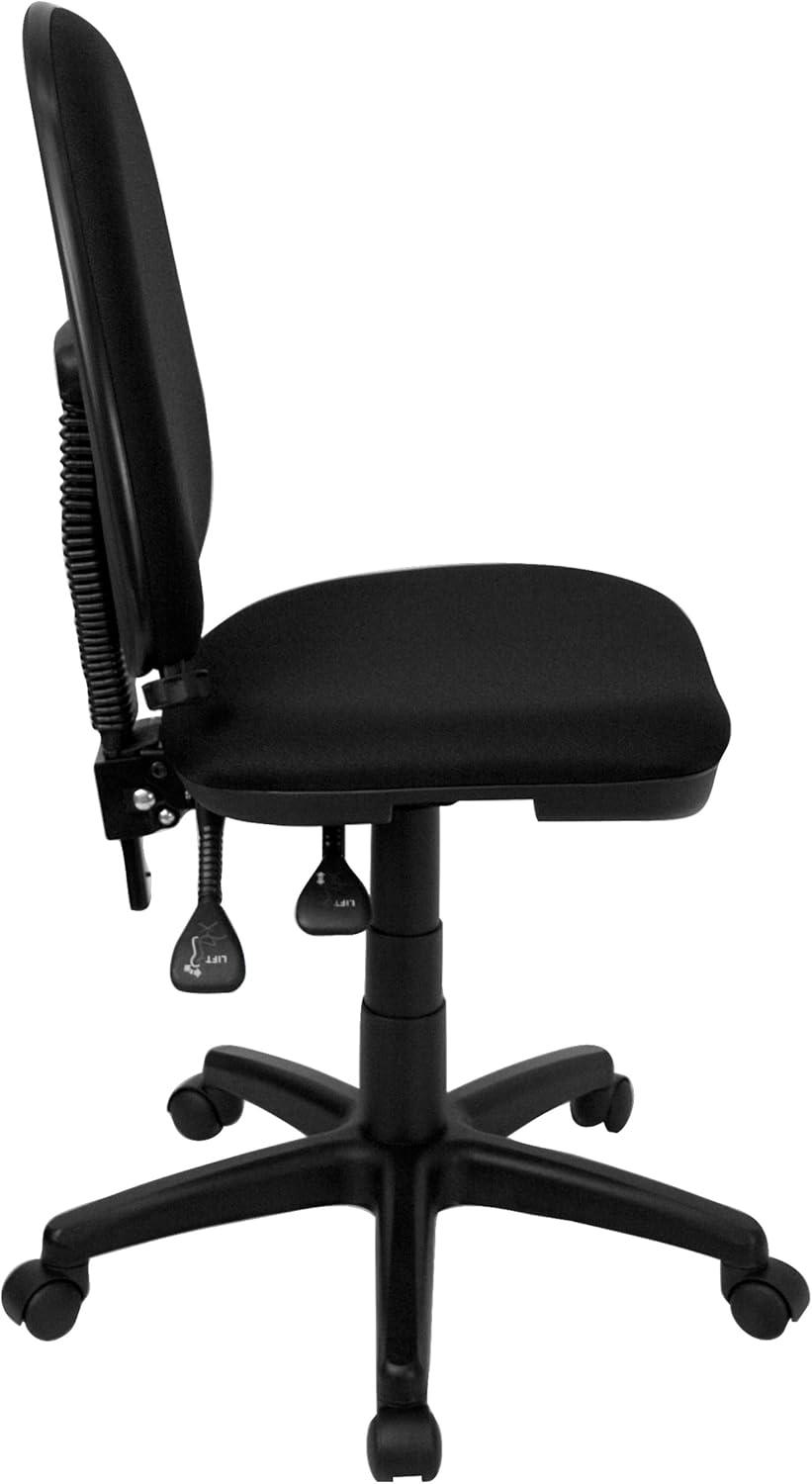 Flash Furniture Mid-Back Fabric Multifunction Swivel Ergonomic Task Office Chair with Adjustable Lumbar Support