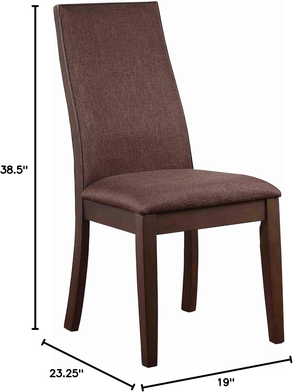 Spring Creek Upholstered Side Chairs Rich Cocoa Brown (Set of 2)