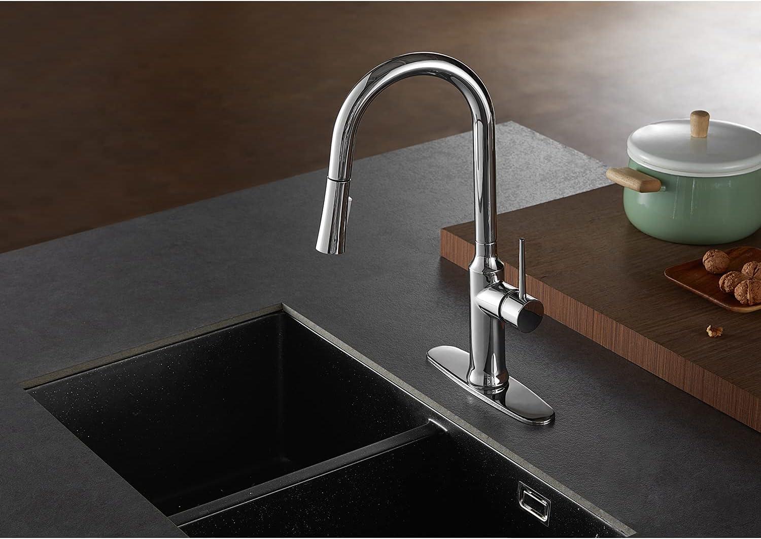 Kingston Brass New York Single-Handle Pull-Down Kitchen Faucet