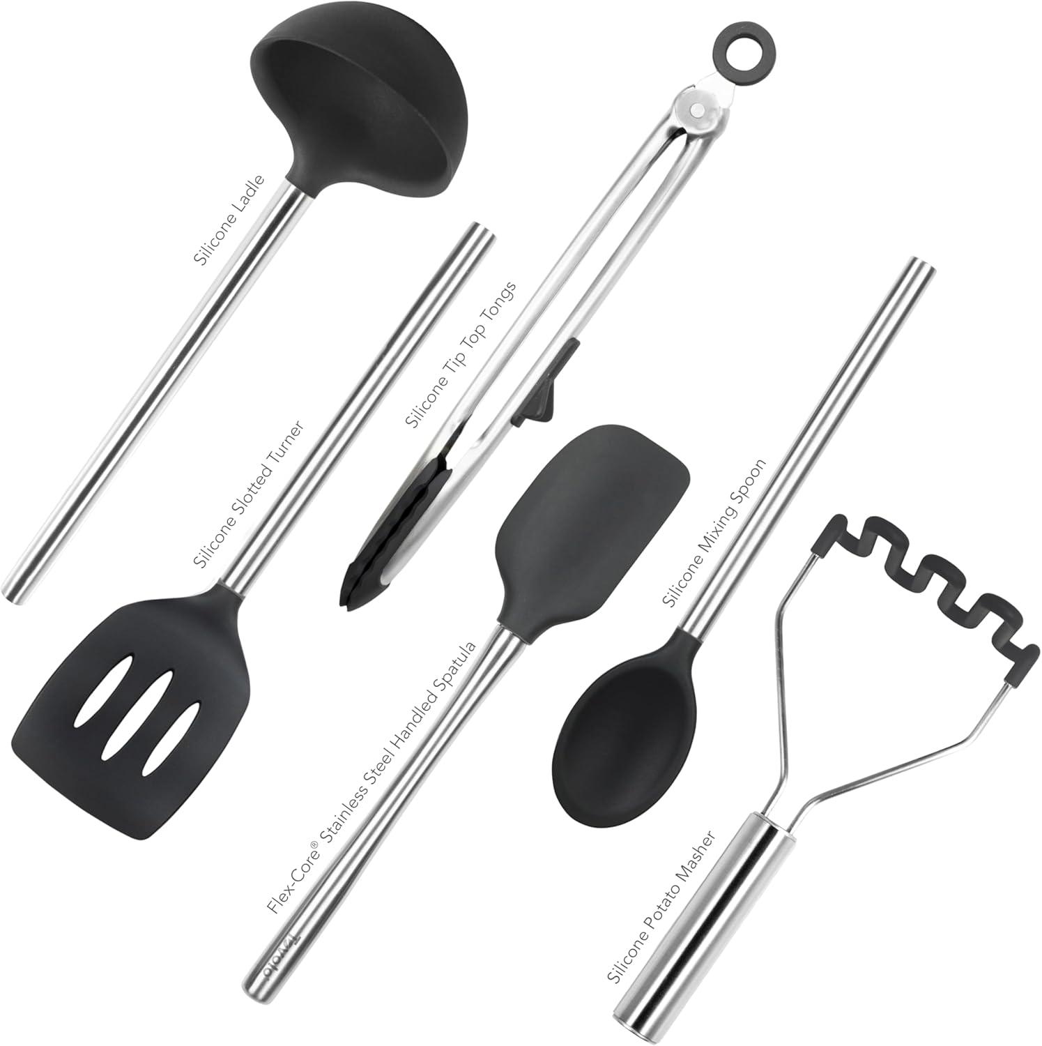 Tovolo Silicone Utensil Set of 6 - Black