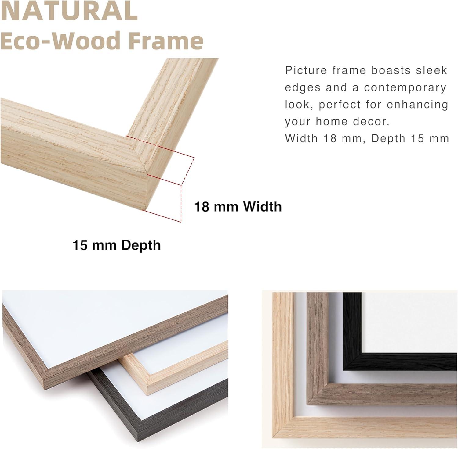 18x24 Frame White Wheat Solid Wood Picture Frame | Moulding Width 0.75 Inches | Interior Depth 0.5