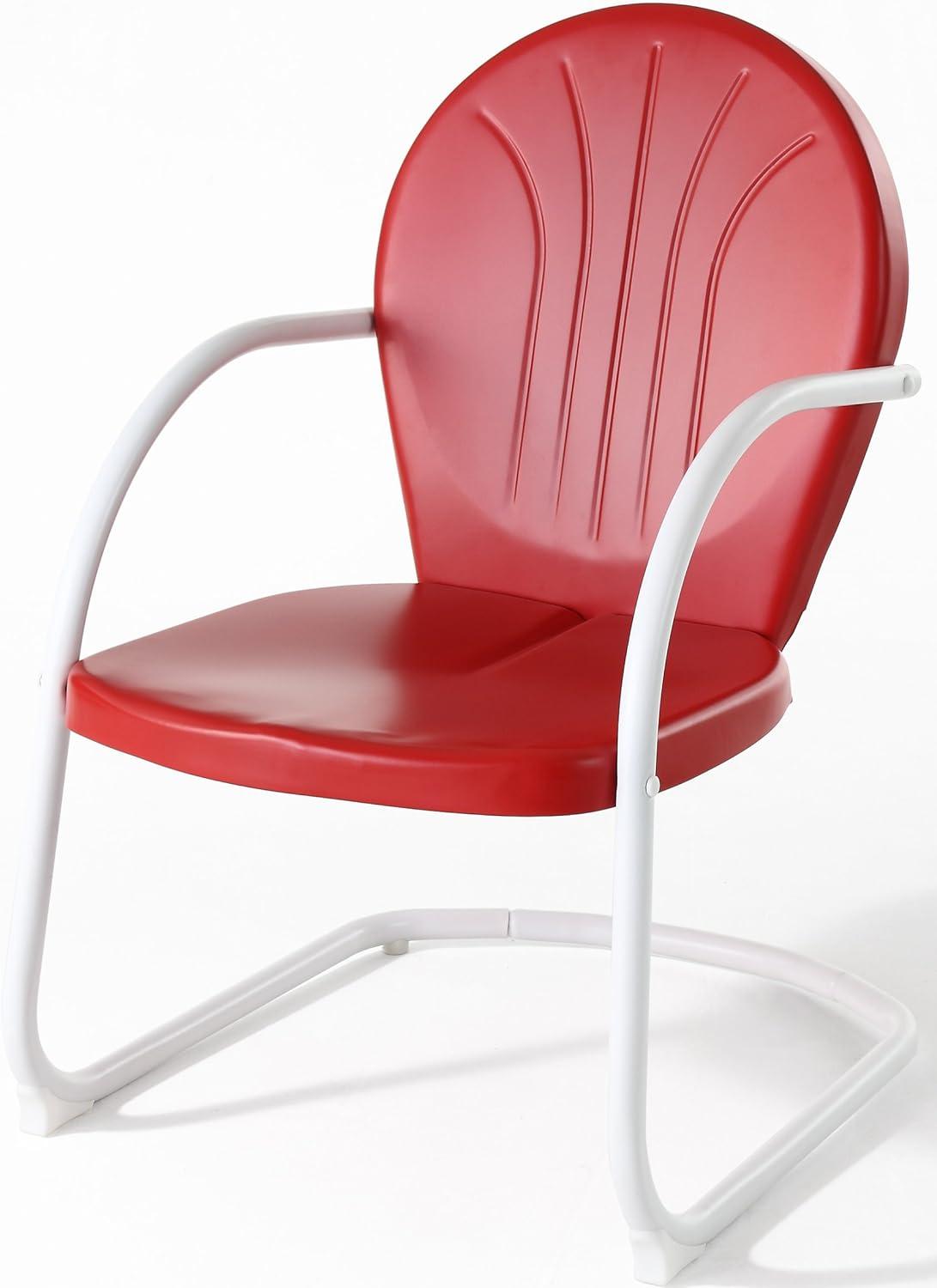 Griffith Bright Red Gloss Metal Outdoor Lounge Chair