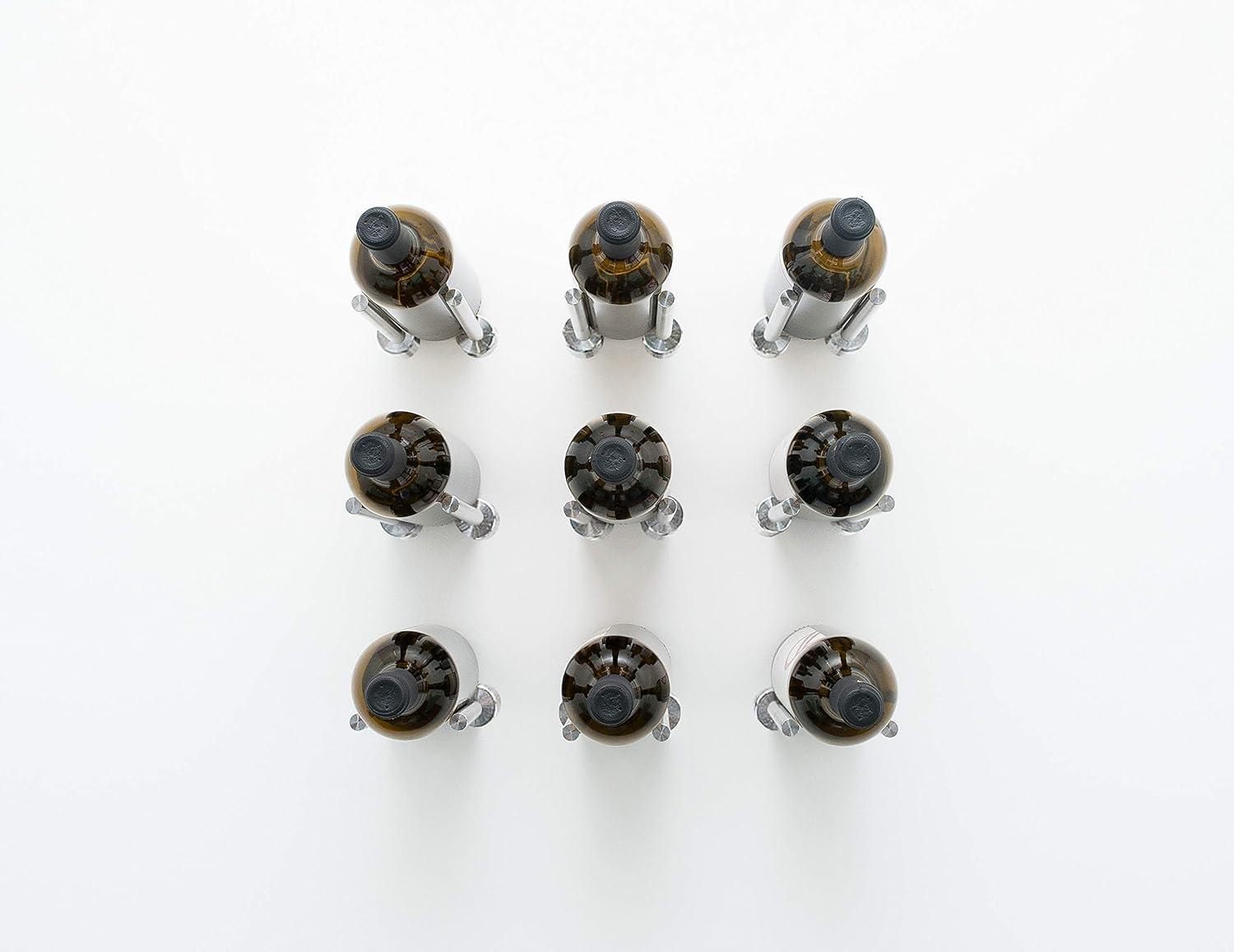 Milled Aluminum Modern Wall-Mounted Single Bottle Wine Rack