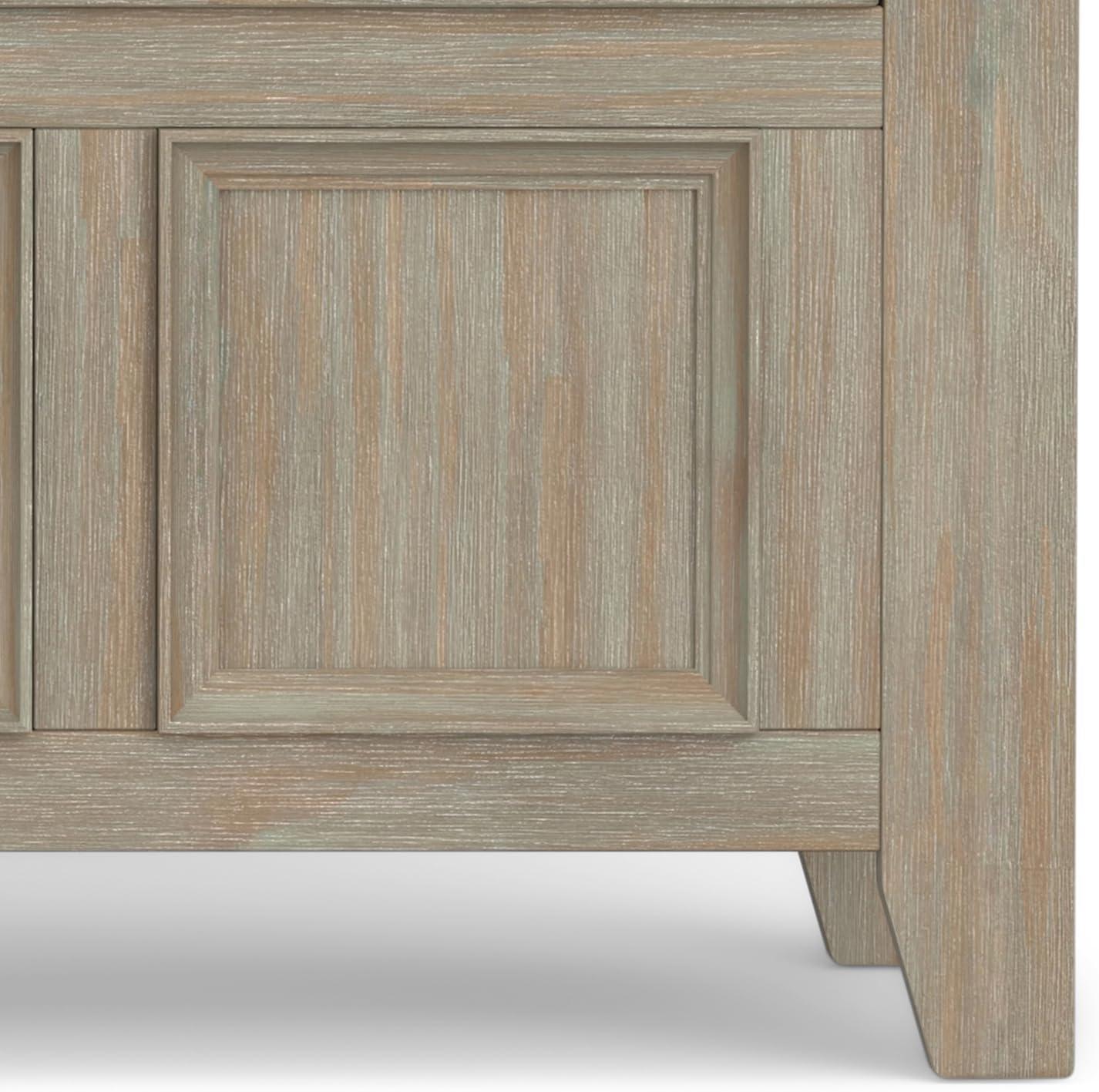 Simpli Home Amherst Solid Wood Entryway Storage Bench in Gray