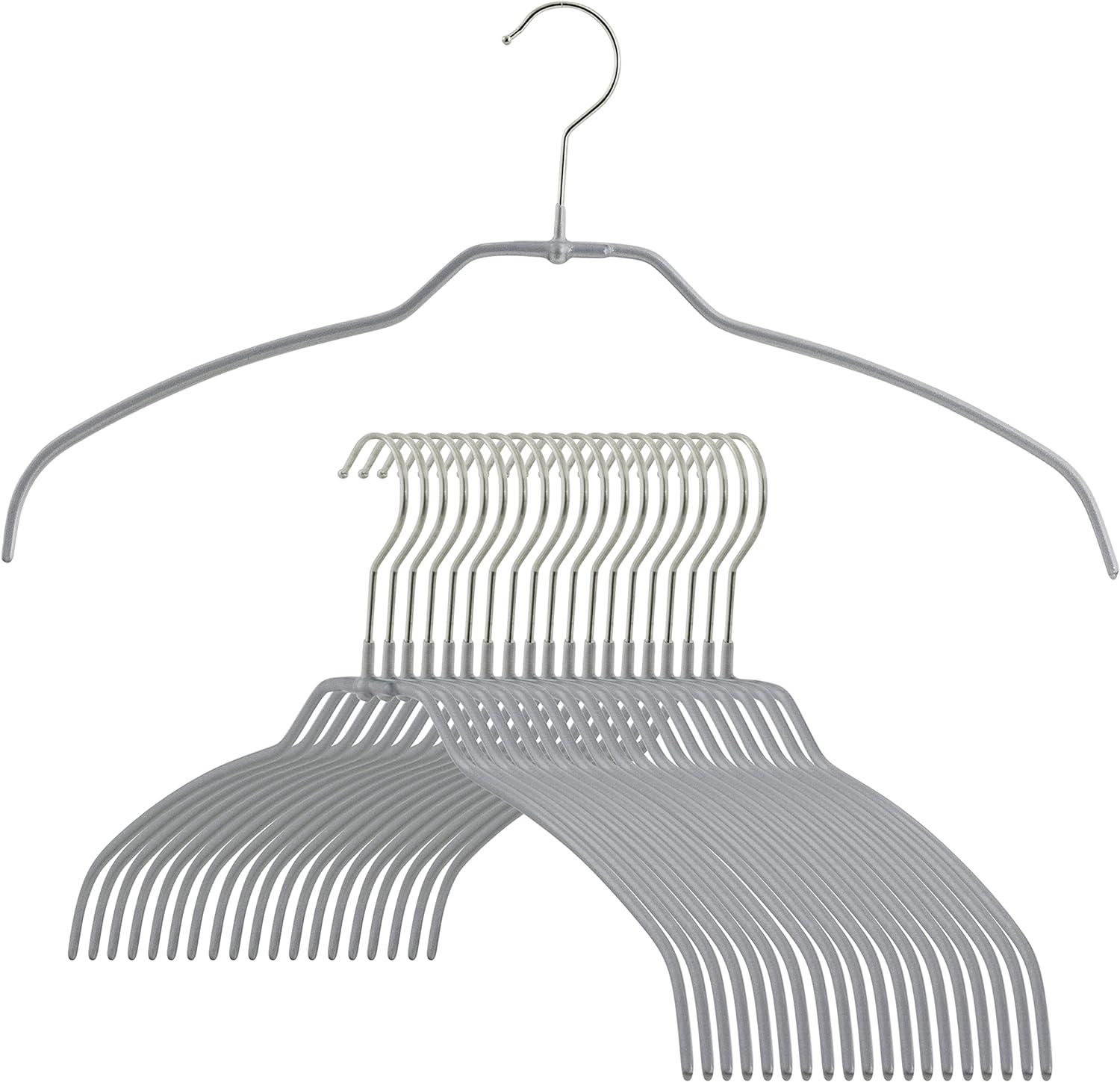 Mawa Metal Non-Slip Standard Hanger for Dress/Shirt/Sweater (Set of 20)