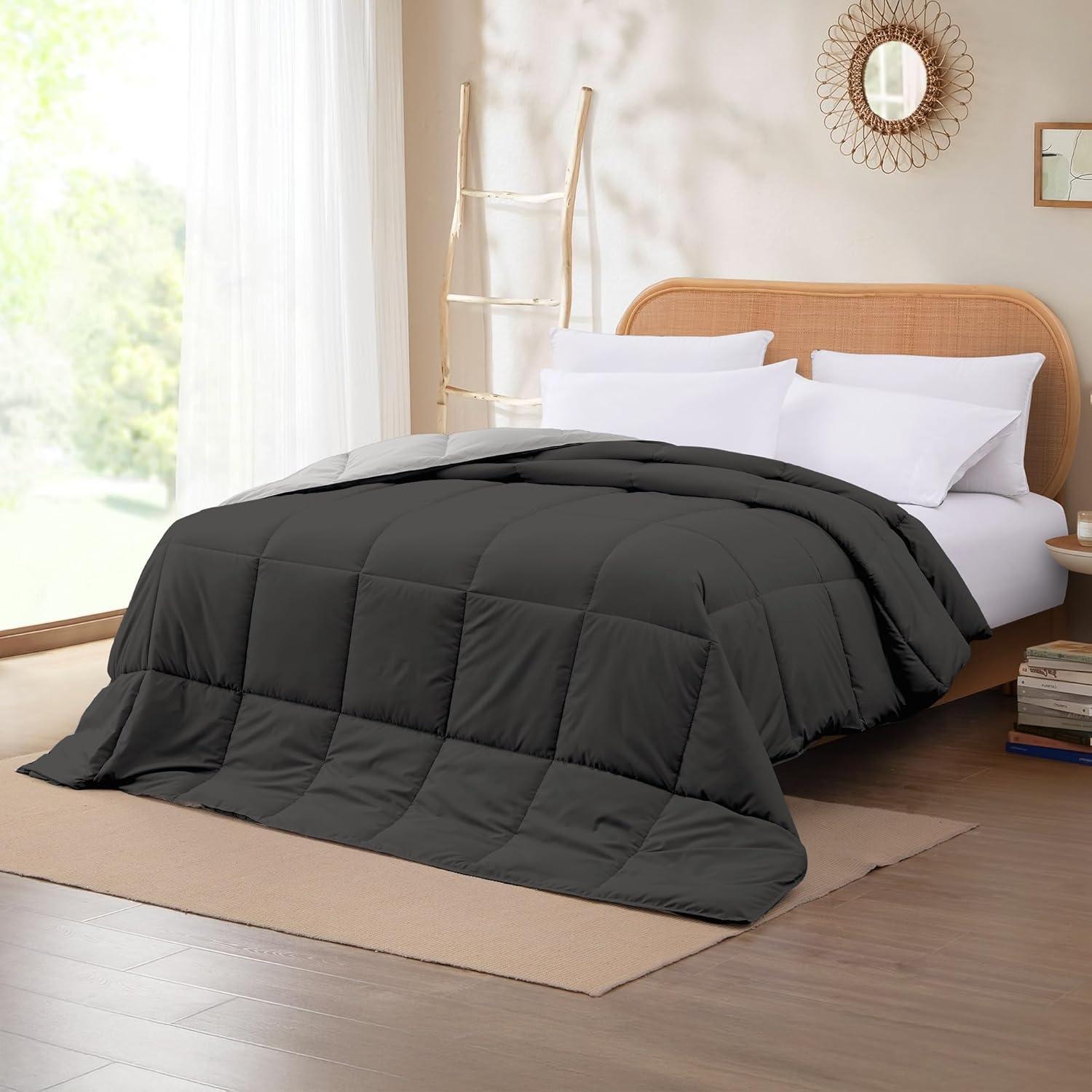 Modern Threads Modern Threads Sanctuary by PCT Down Alternative Microfiber Quilted Reversible Comforter & Duvet Insert - Soft, Comfortable Alternative to Goose Down - Bedding for All Seasons