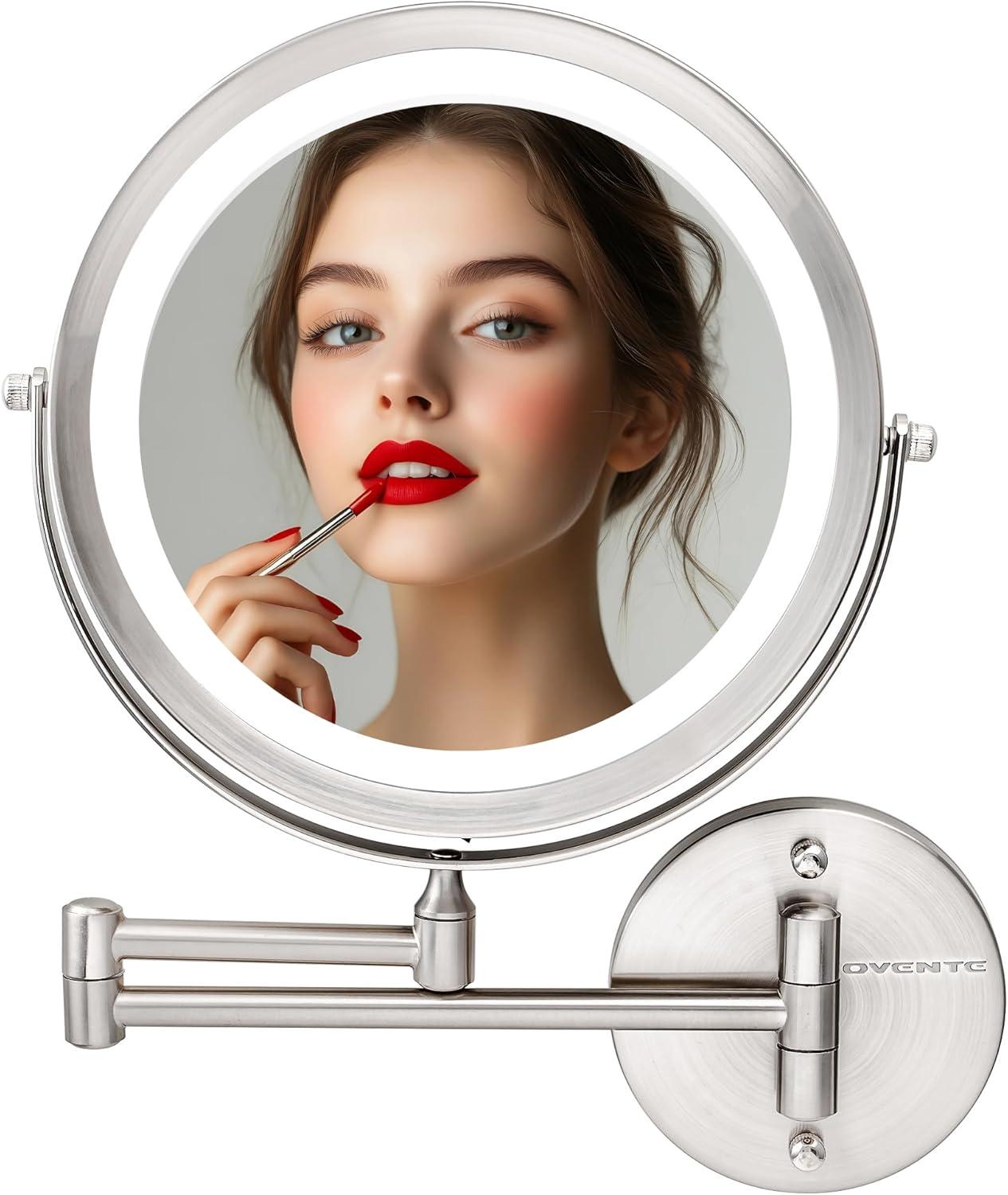 Ovente Concave LED Wall Mirror