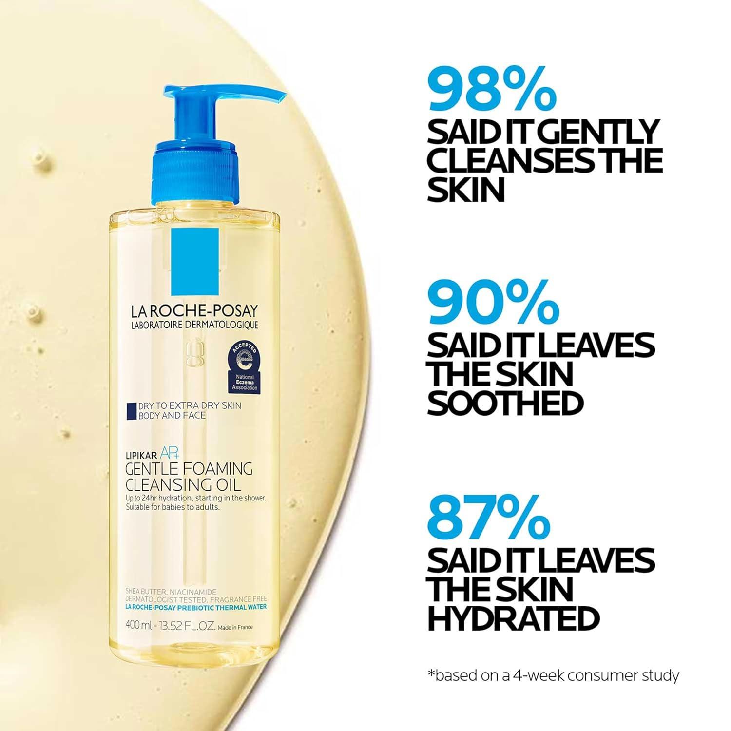 La Roche Posay Lipikar AP+ Gentle Foaming Cleansing Oil - Unscented - 13.52 fl oz