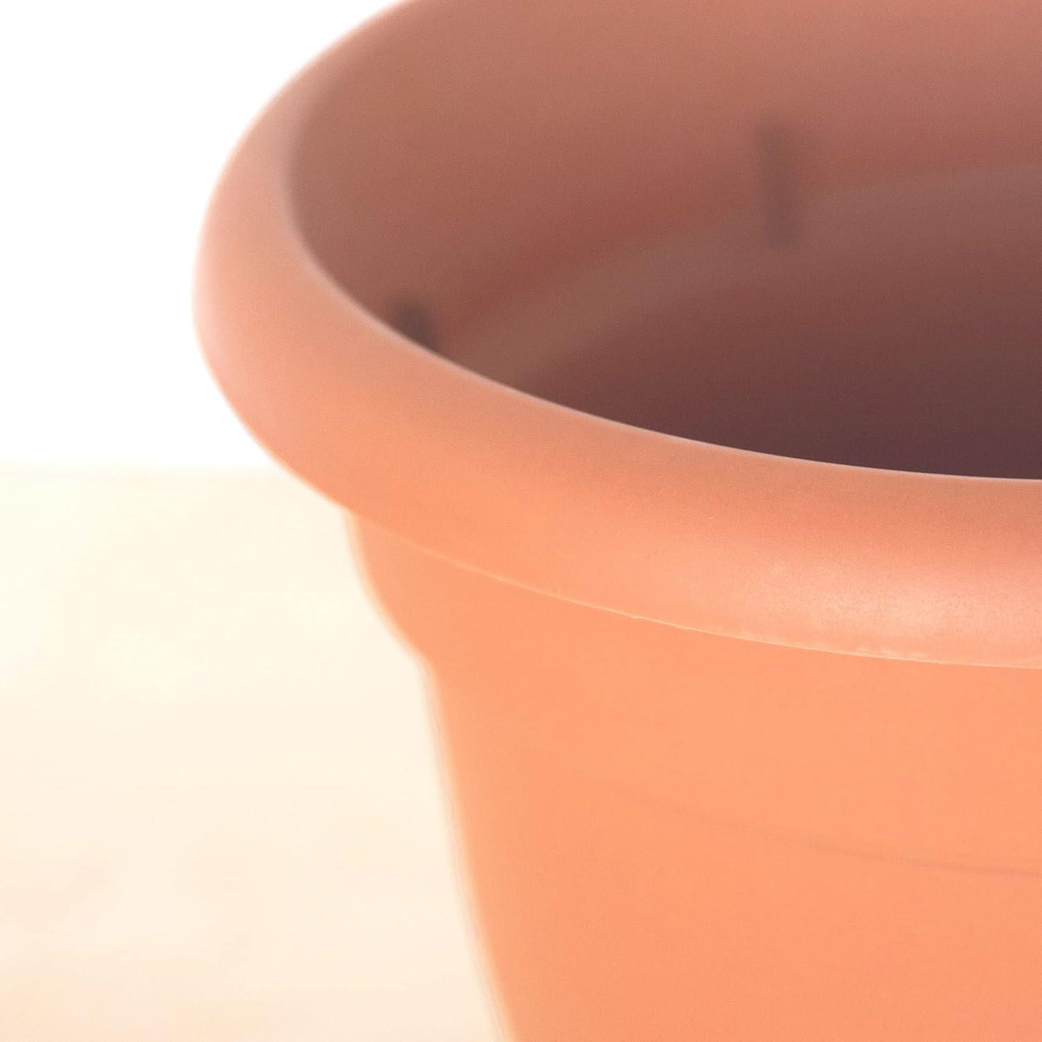 Ariana Planter, Plastic, Self-Watering, Bell Shape, Terra Cotta, 12-In.