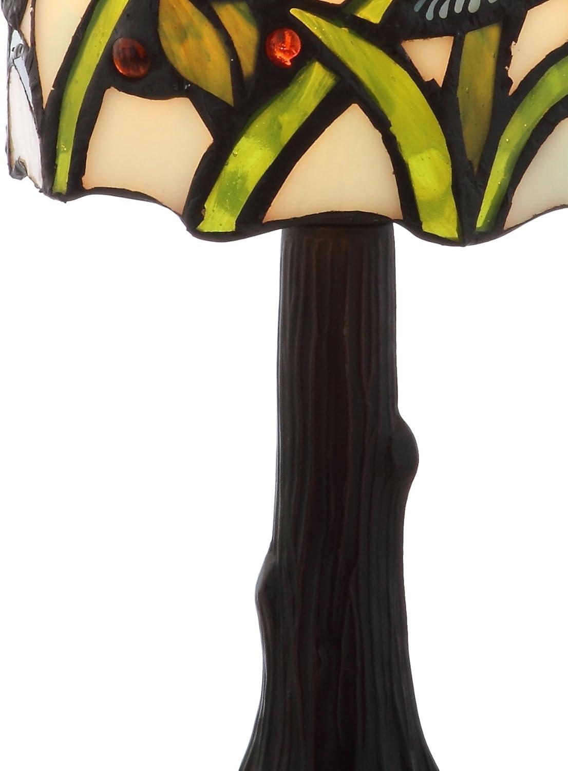 Hummingbird Tiffany-Style 12" Stained Glass LED Table Lamp