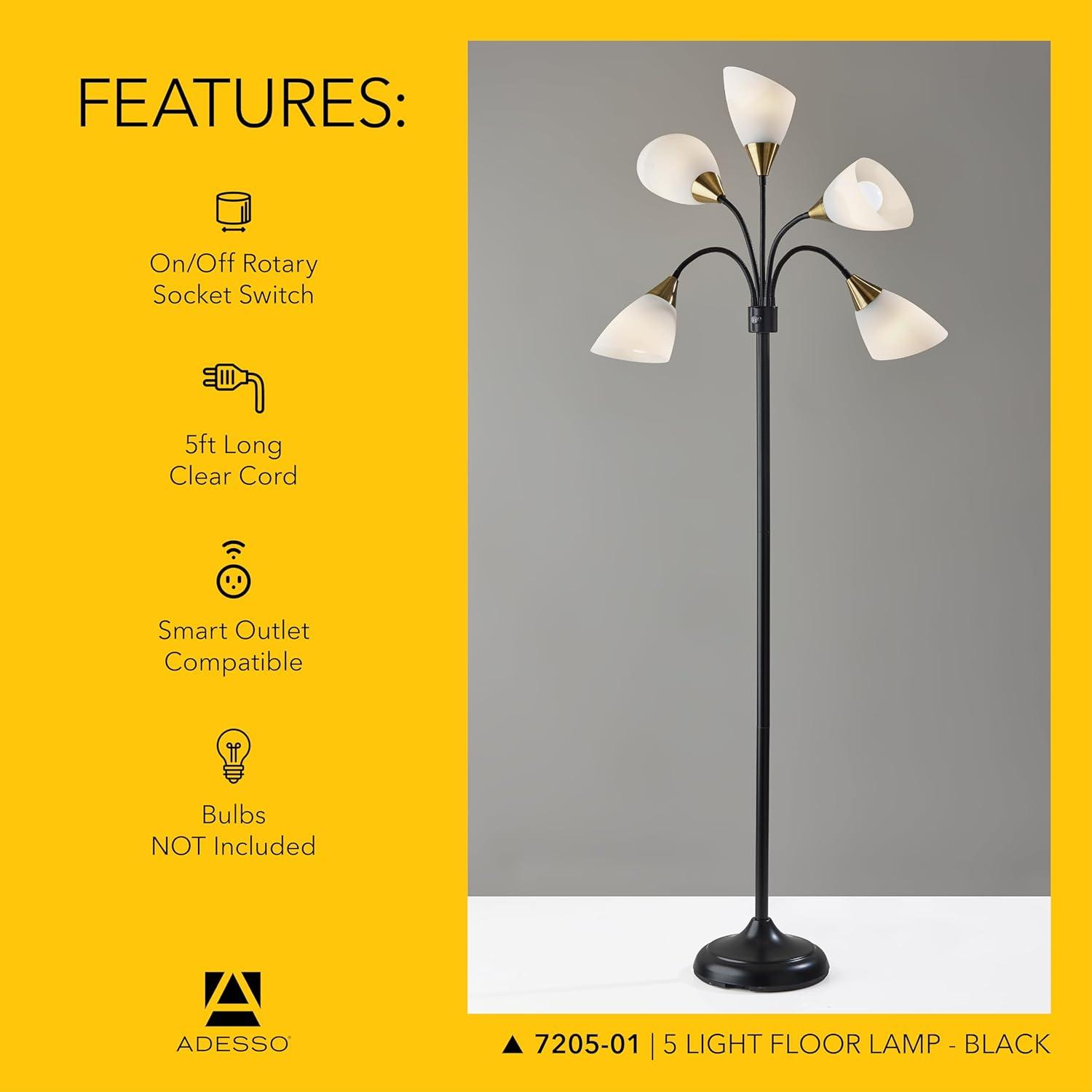 Simplee Adesso 5 Light Floor Lamp