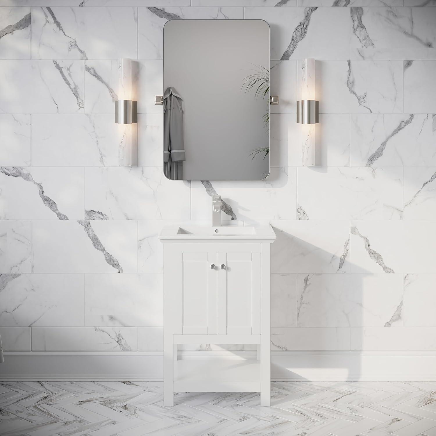 Fresca Manchester 24" White Traditional Bathroom Vanity