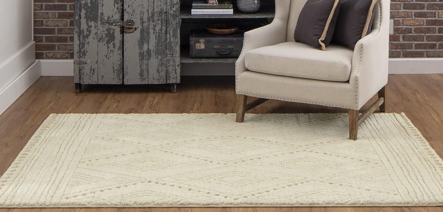 Mohawk Home Vado Geometric Woven Indoor Area Rug, Cream, 4' x 6'
