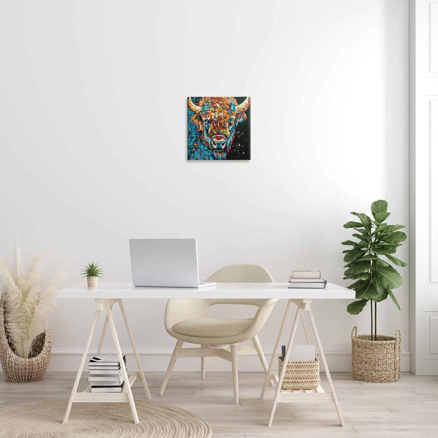 Stupell Industries Modern Bison Street Style Canvas Wall Art