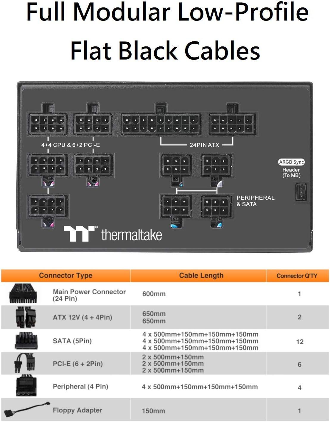 Thermaltake Toughpower PF1 ARGB 850W Platinum Modular Power Supply