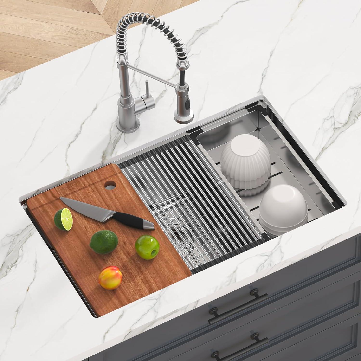 30'' L Undermount Single Bowl Stainless Steel Kitchen Sink