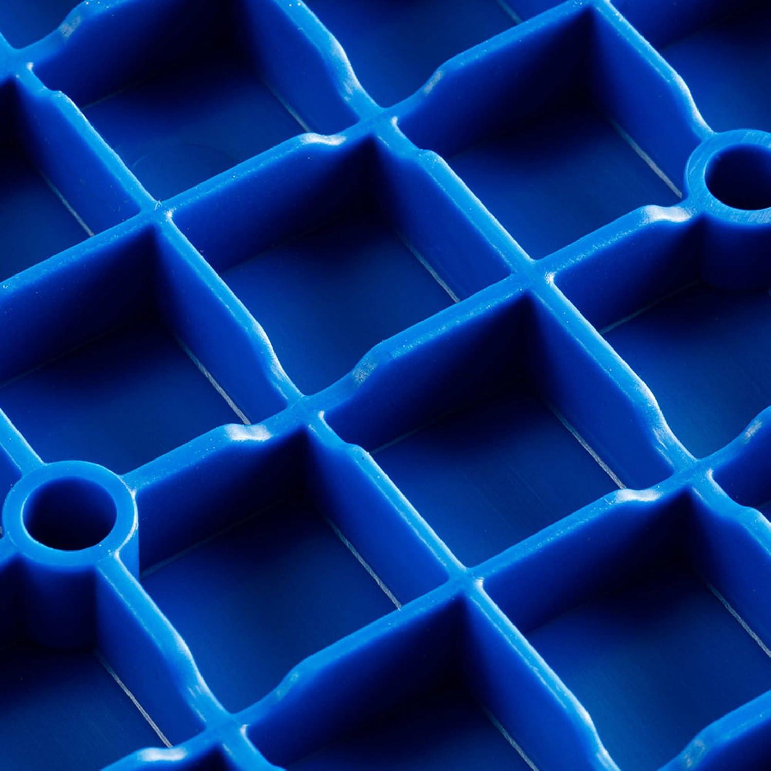 Speedway Diamond Interlocking Garage Floor Tiles 12 x 12-Inch, Blue, 50 Piece Set