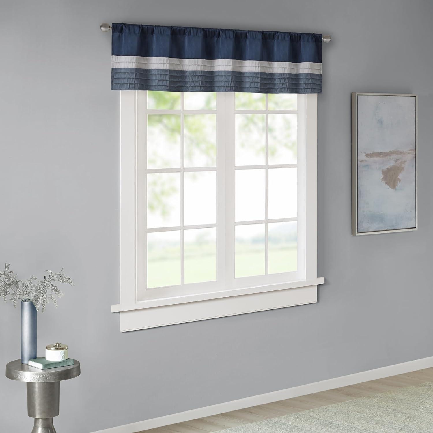 Madison Park Amherst Polyoni Pintuck Window Valance