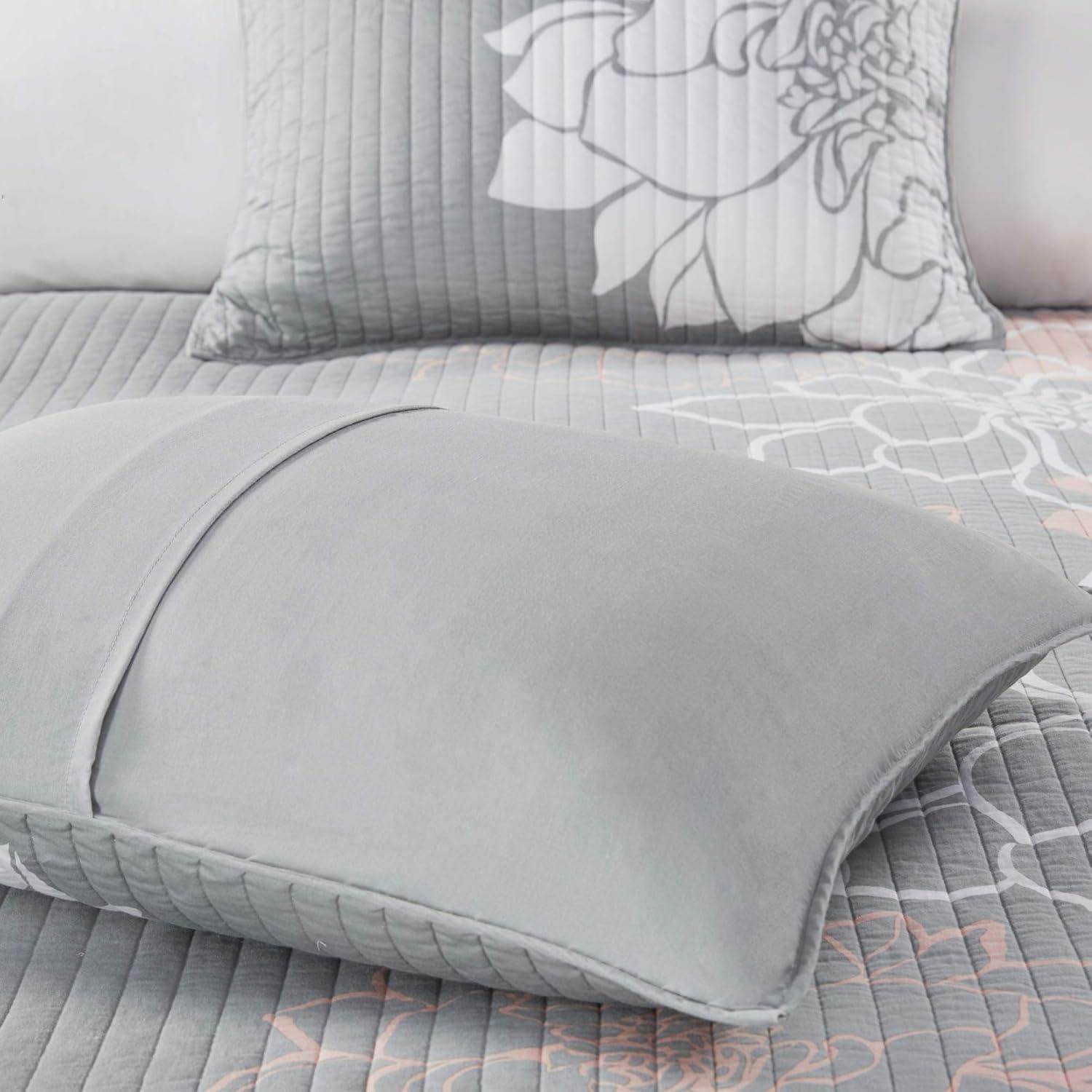 Madison Park Lola Floral 6 Piece Reversible Cotton Quilt Set