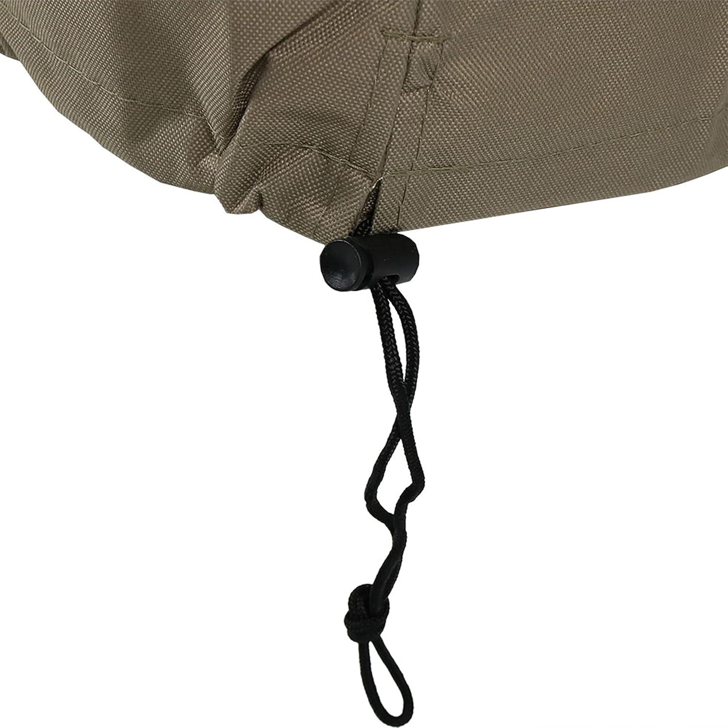 Sunnydaze Outdoor Weather-Resistant Durable Polyester with PVC Backing Firewood Log Hoop Cover - 8' - Khaki