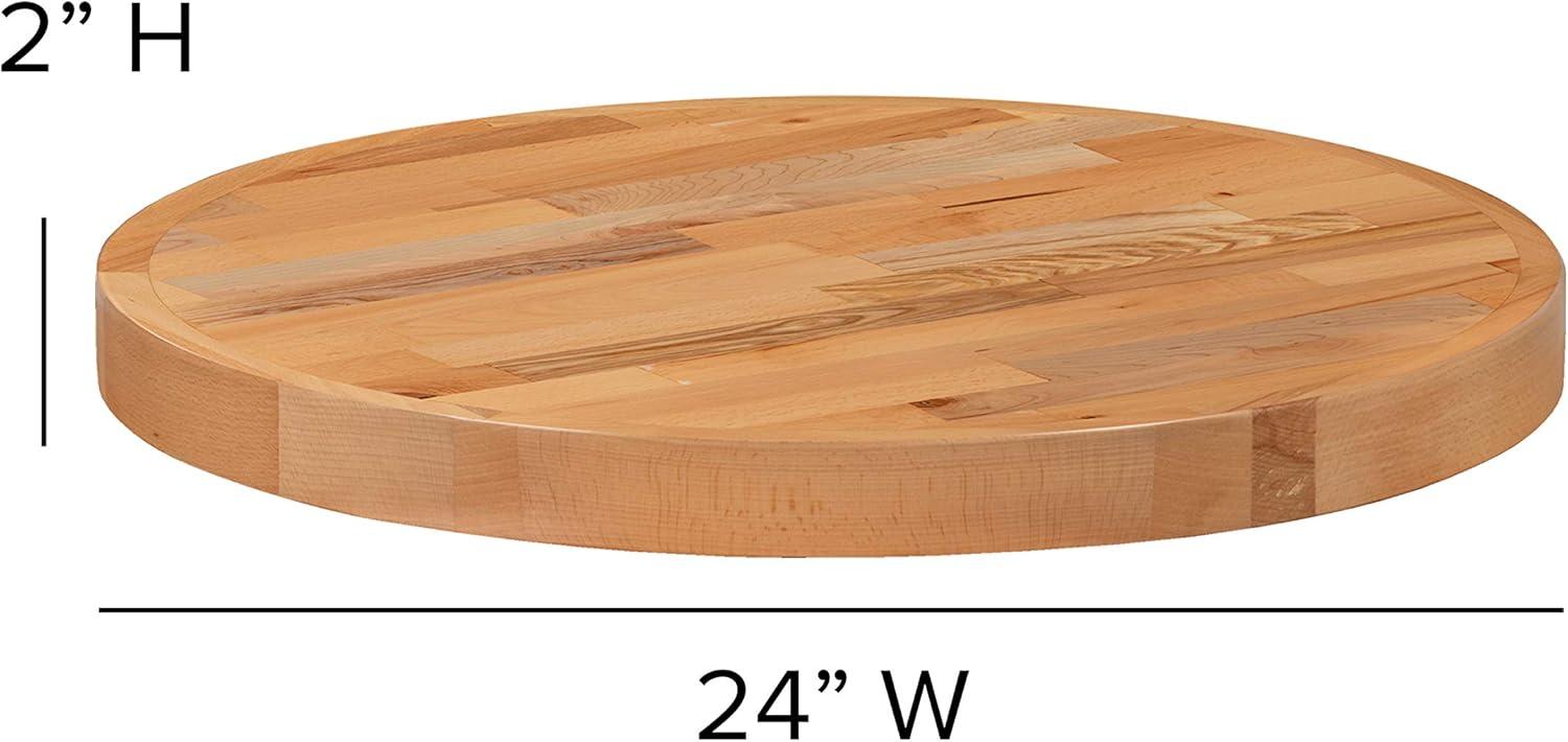 Mayfair Round Butcher Block Style Table Top - Restaurant Table Top