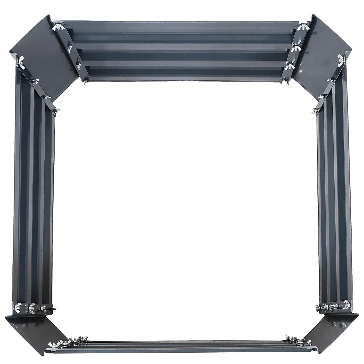 Sunnydaze Corrugated Galvanized Steel Raised Garden Bed for Plants, Vegetables, and Flowers - 24" Square x 11.75" H - Dark Gray