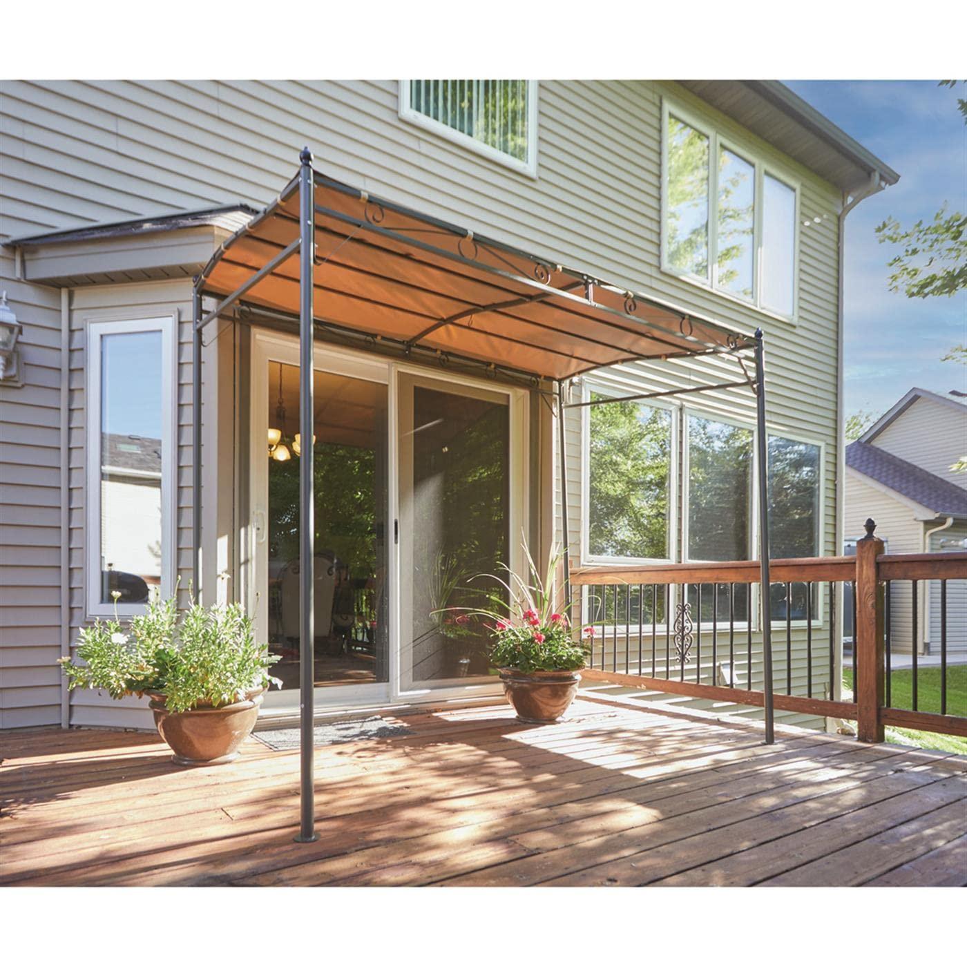 Tan 5' x 8' Steel Frame Outdoor Gazebo Canopy