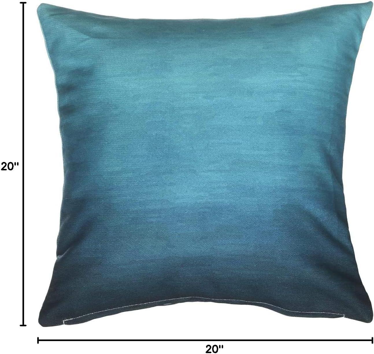 Teal Ombre Recycled Polyester 20" x 20" Indoor/Outdoor Pillow