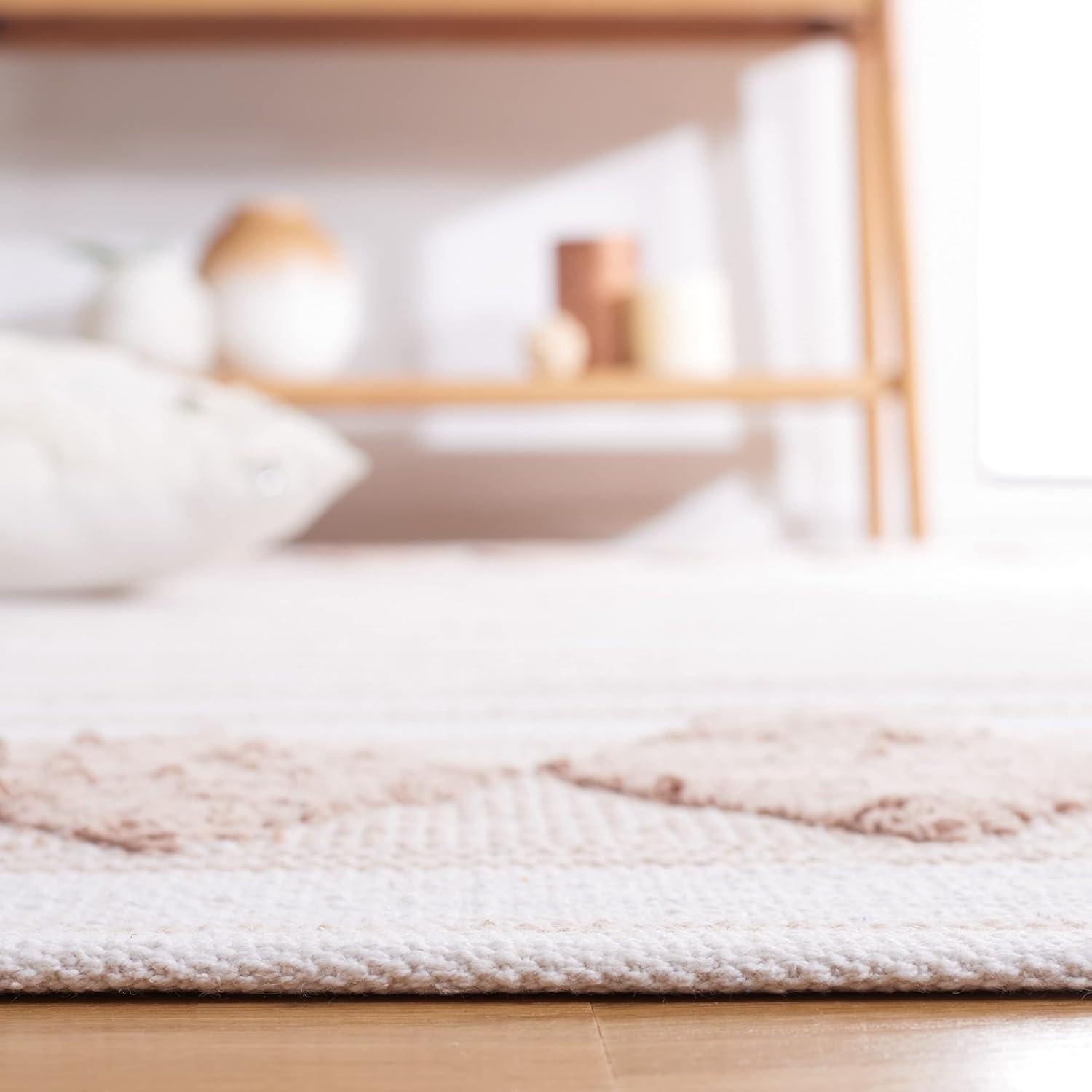 Montauk MTK708 Hand Woven, Flat Weave Indoor Accent Rug - Pink/Ivory - 3'x5' - Safavieh