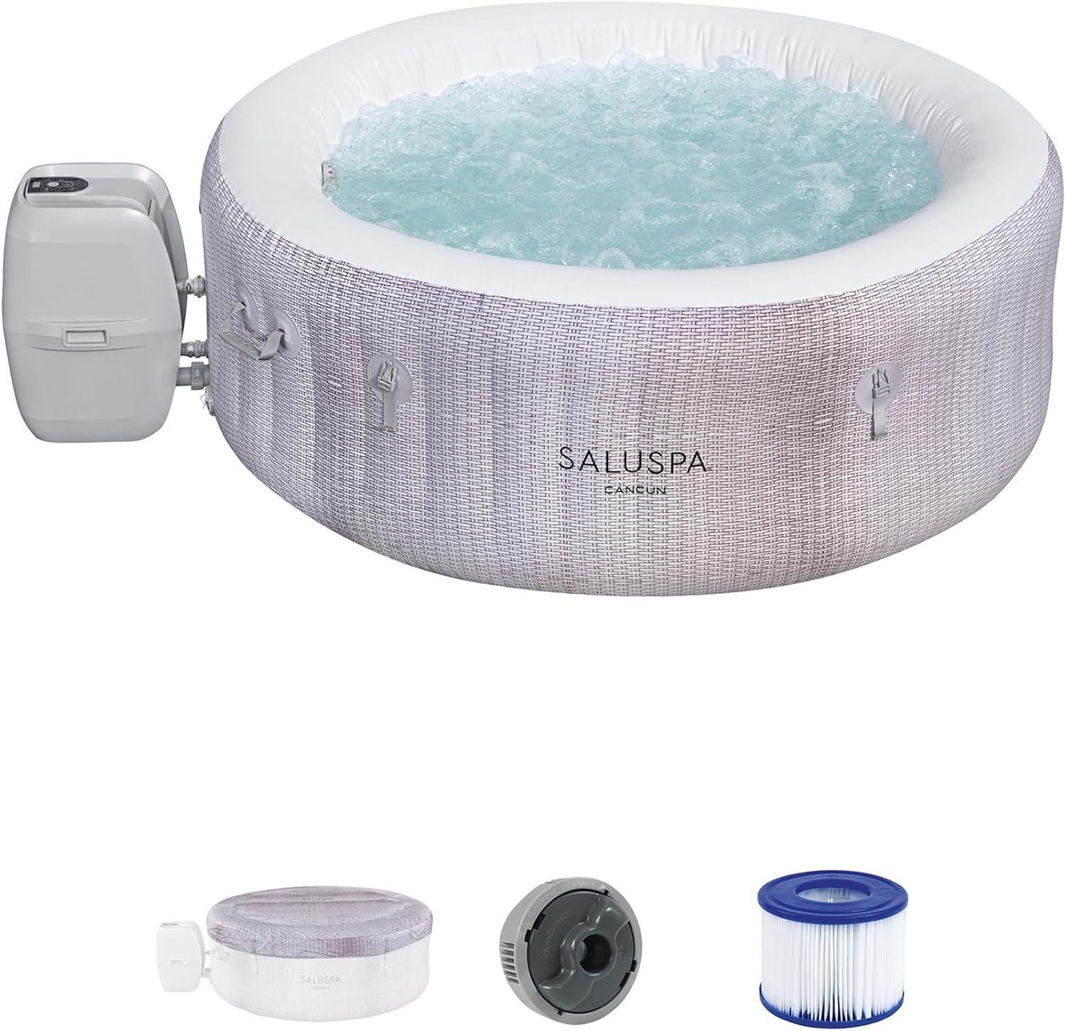 Bestway SaluSpa Cancun Round Inflatable Hot Tub with AirJets