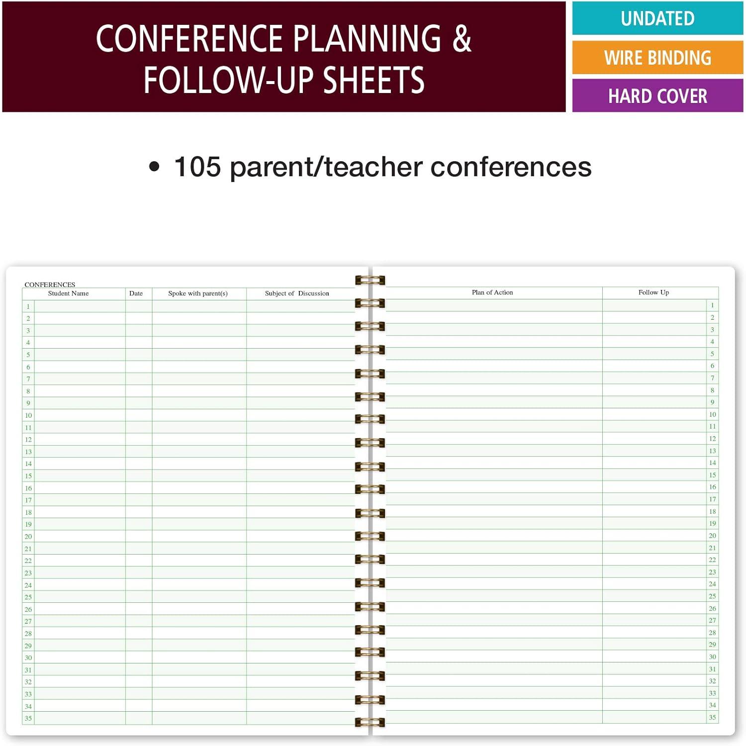 Elan Publishing Company Teacher Class Record Book for 9-10 Weeks, 35 Students, 8.5"x11" - Includes Bookmark, Seating Charts, Perforated Grading Sheets (Tree Seasons)
