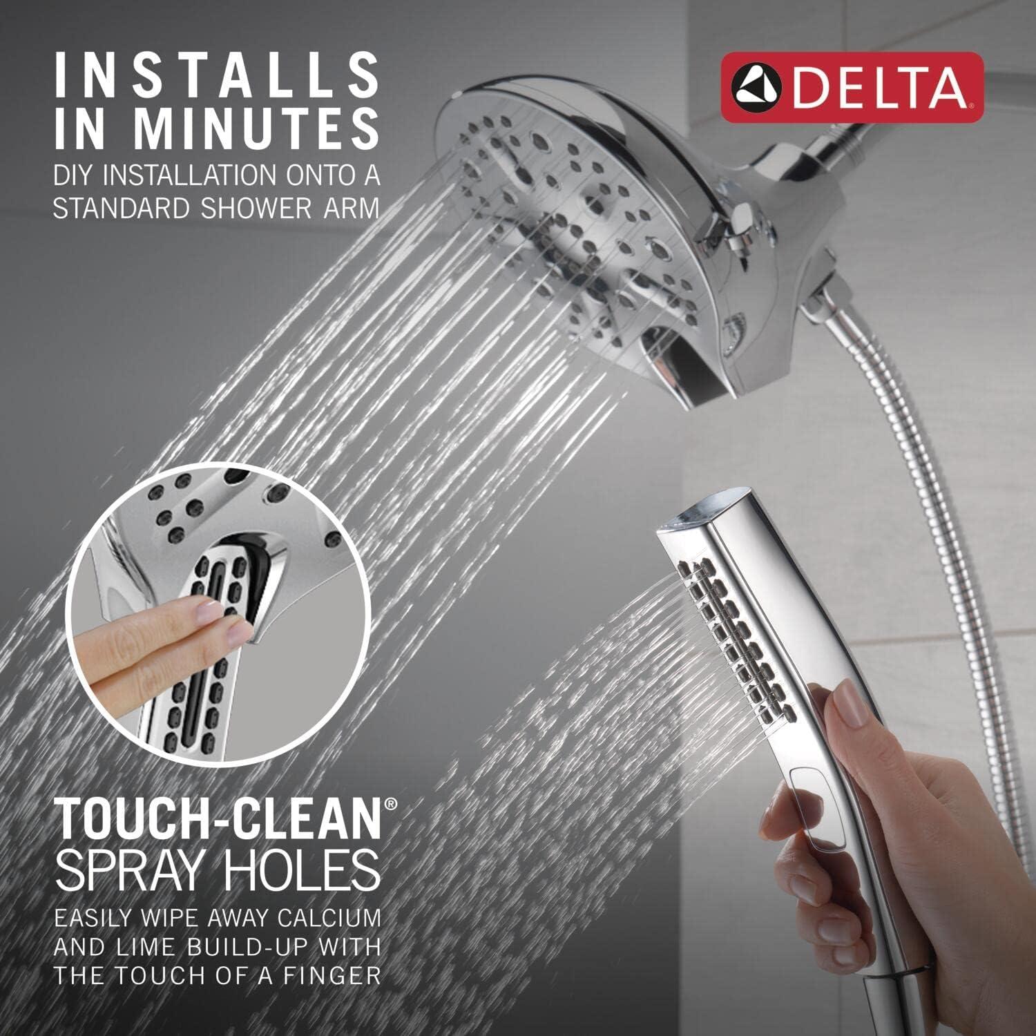 2.5 GPM Rain Dual Shower Head with H2Okinetic Technology