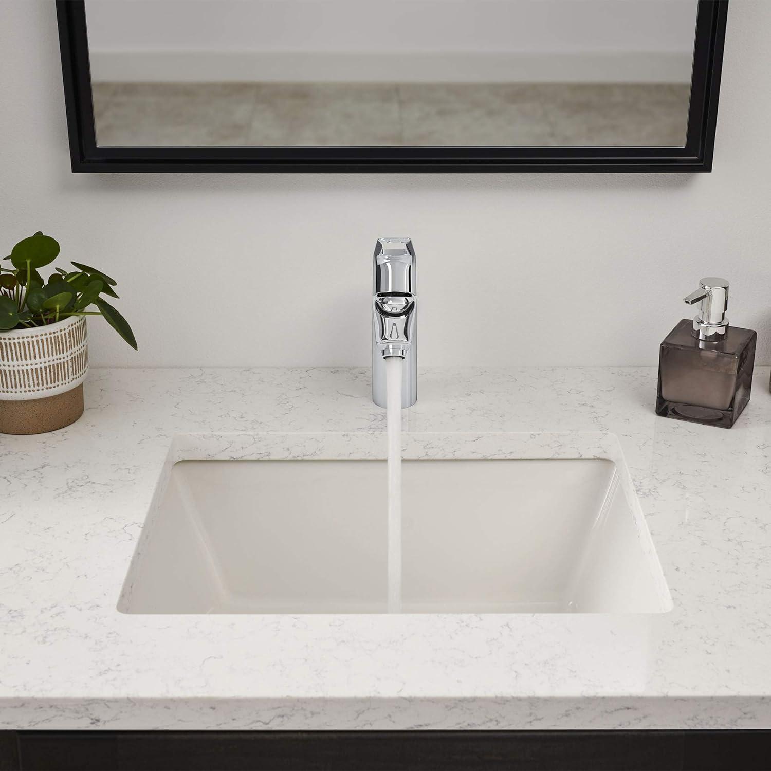 Sleek BauLoop Polished Chrome Single-Handle Bathroom Faucet