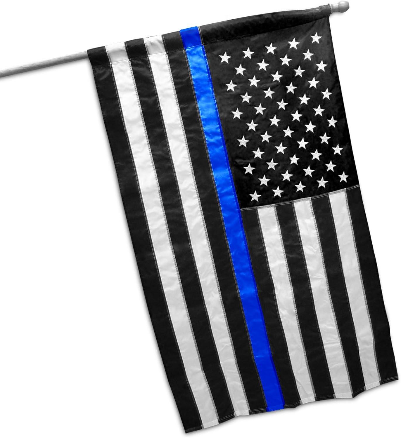 3' x 5' Thin Blue Line American Flag in Durable Nylon