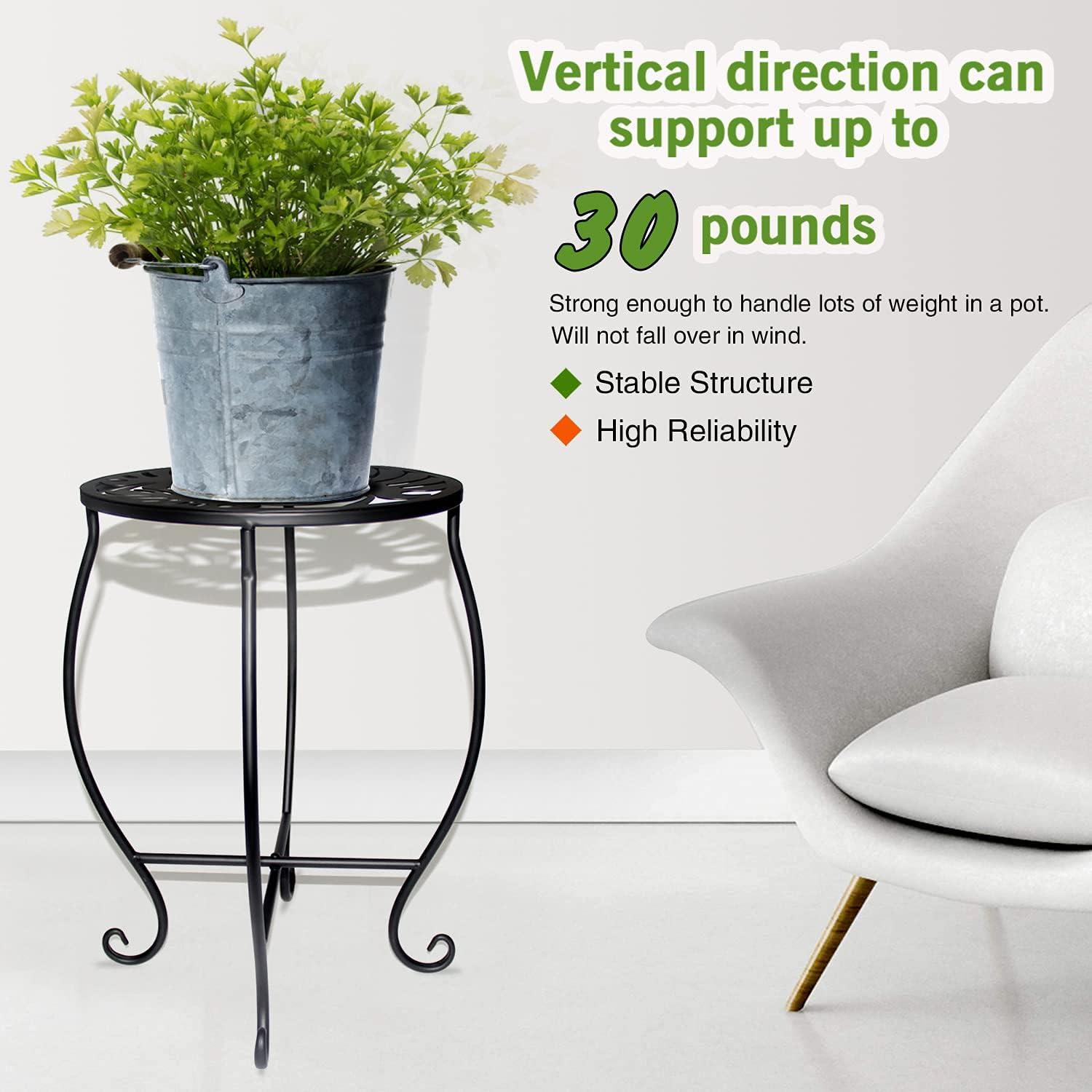 15" Tall Metal Plant Stand (Round 2pcs)