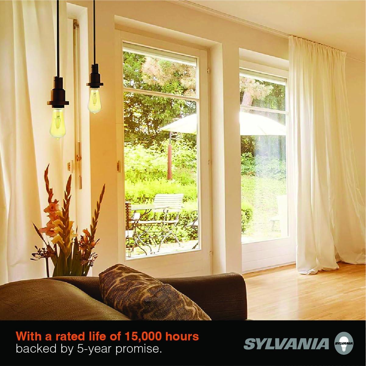 Clear LED White Filament Dimmable Bulb, 60W, Medium Base