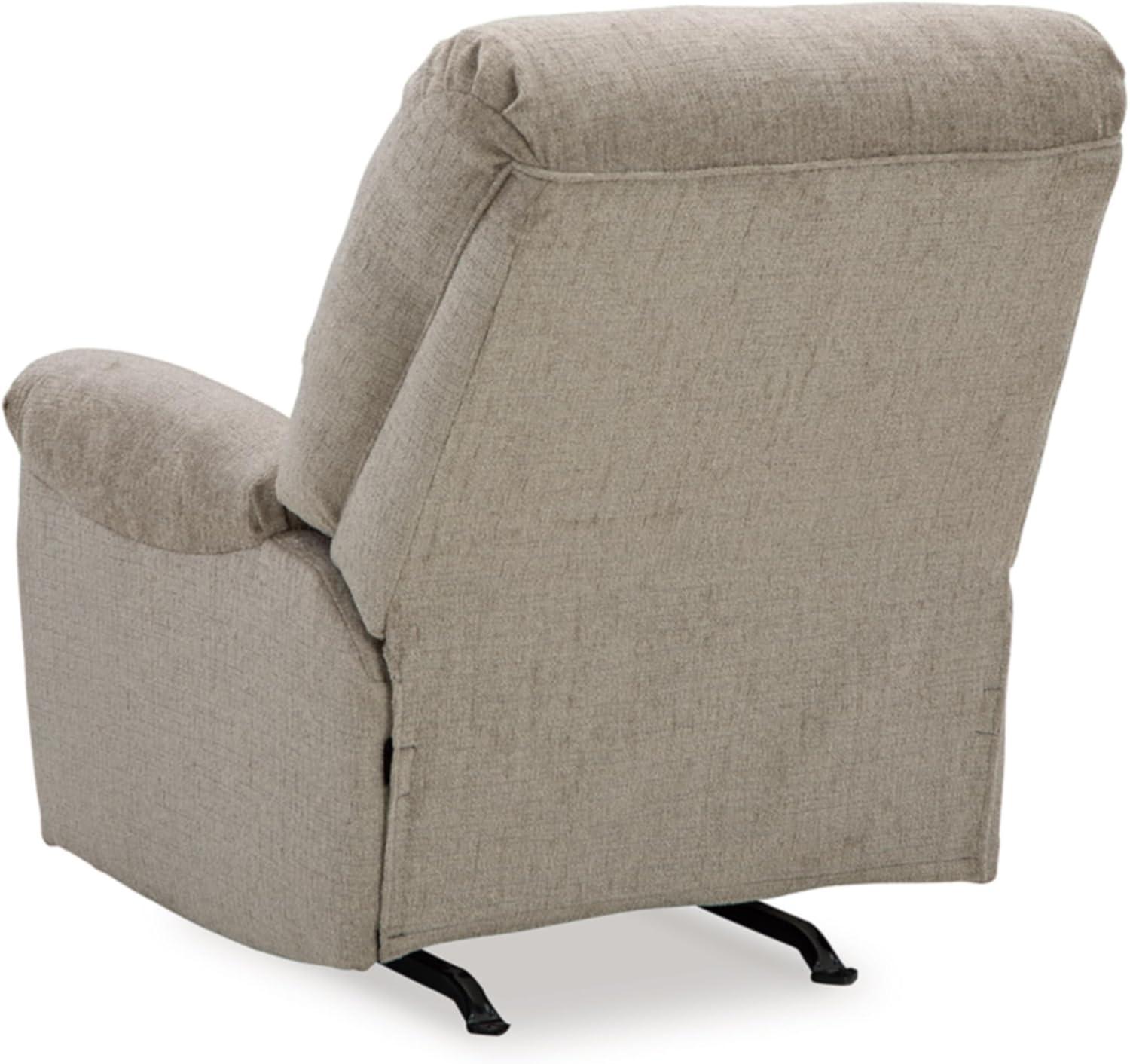 Taupe Metal Frame Ultra-Soft Upholstery Rocker Recliner