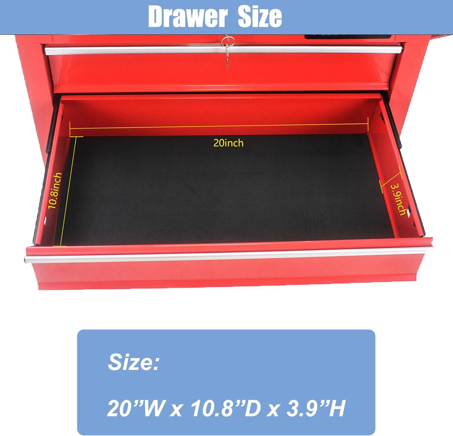 Yesurprise 12.99'' W 5 -Drawer Steel Job Site Storage with Wheels
