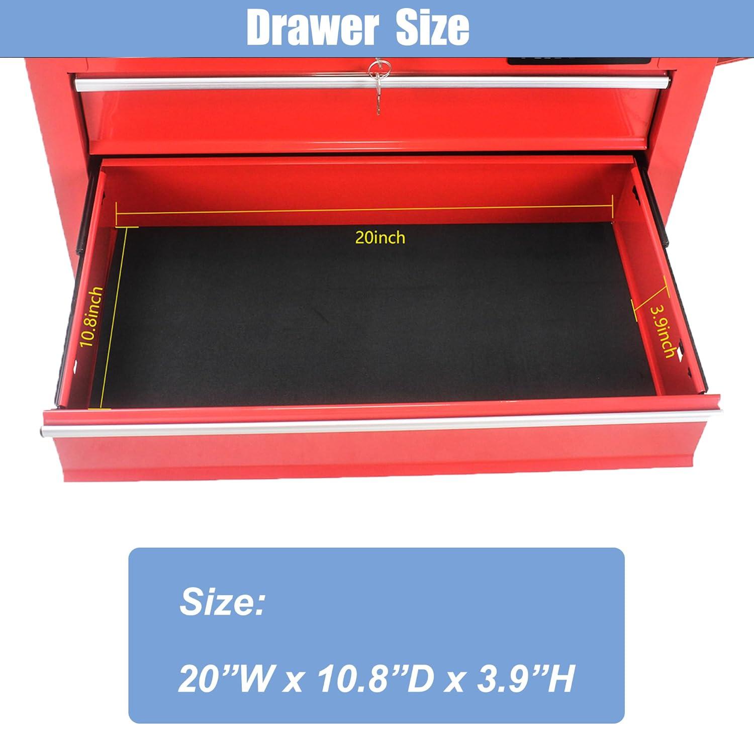 Yesurprise 12.99'' W 5 -Drawer Steel Job Site Storage with Wheels