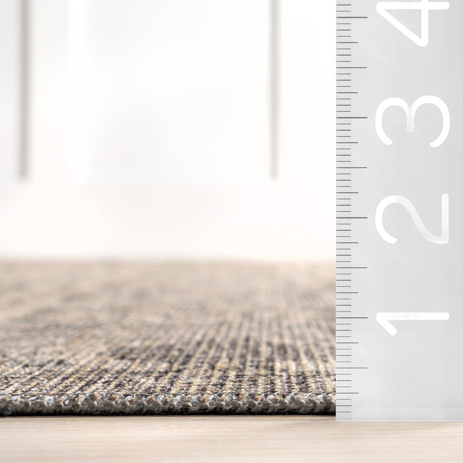 Nuloom Hillstone Collection Calantha Traditional Vintage Medallion Area Rug, 5' x 8', Beige