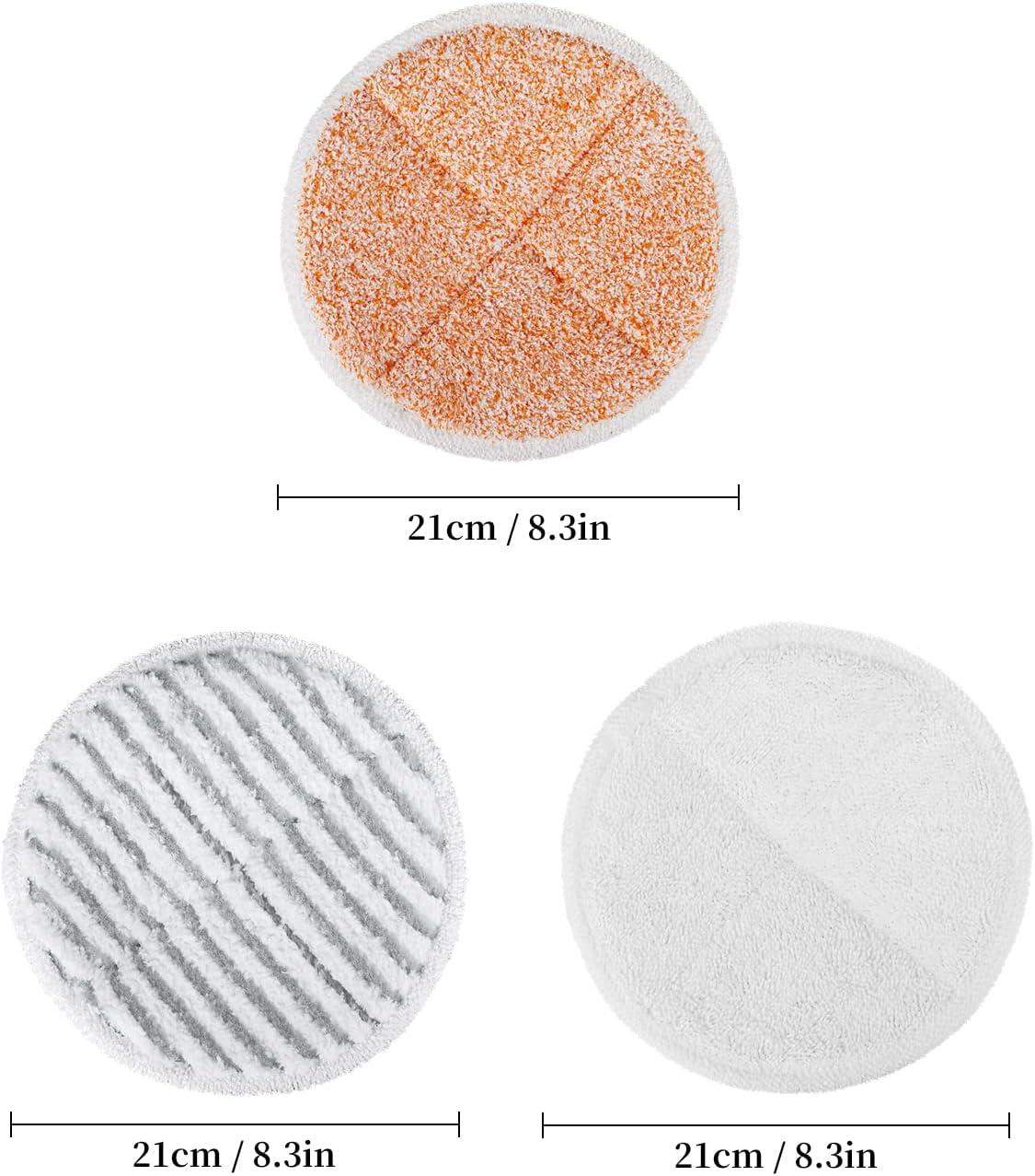 6 Pack 2124 2037 2039A 20399 20391 Steam Mop Pads Replacement Compatible with Bissell Spinwave Hard Mop Cleaner