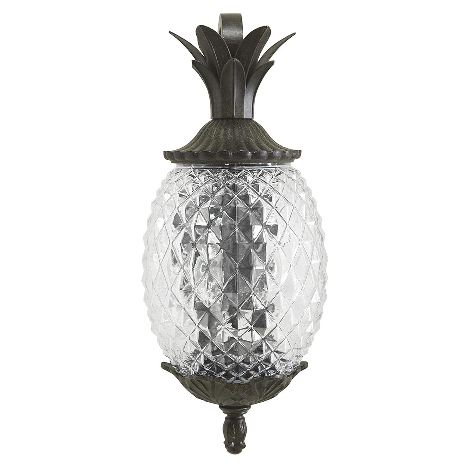 Black Dimmable Glass Lantern Wall Light