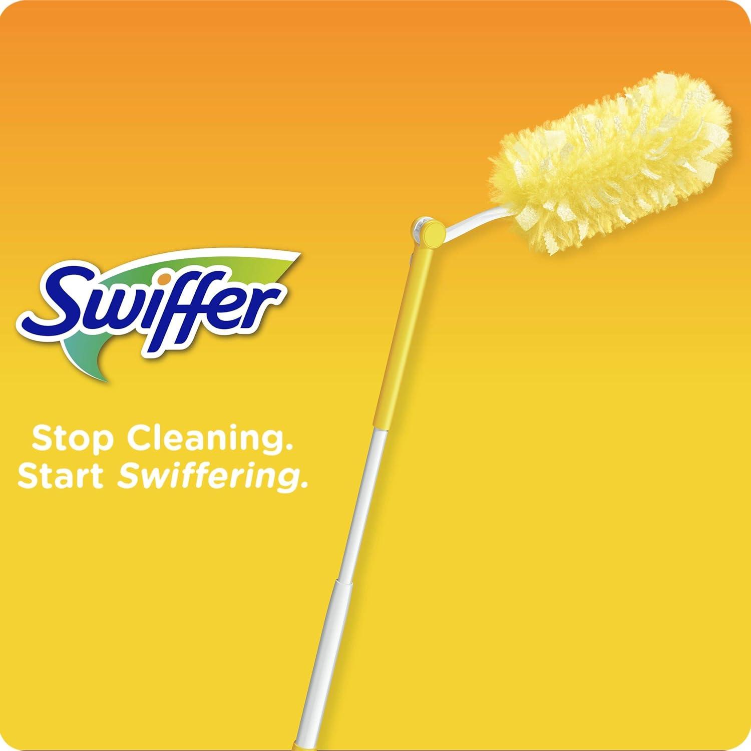 Swiffer Duster Extender Handle Starter Kit (1 Handle, 12 Dusters)