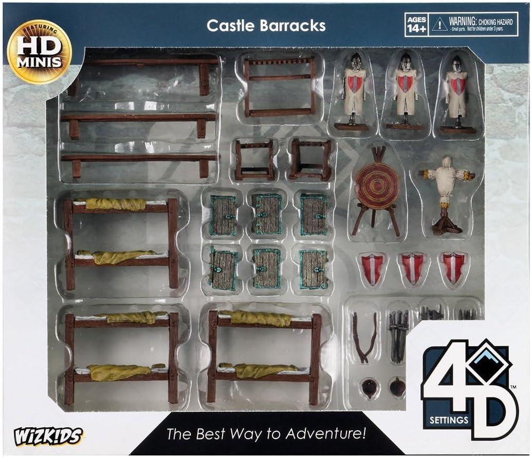 WizKids 4D Settings: Castle Barracks Pre-Painted Miniatures