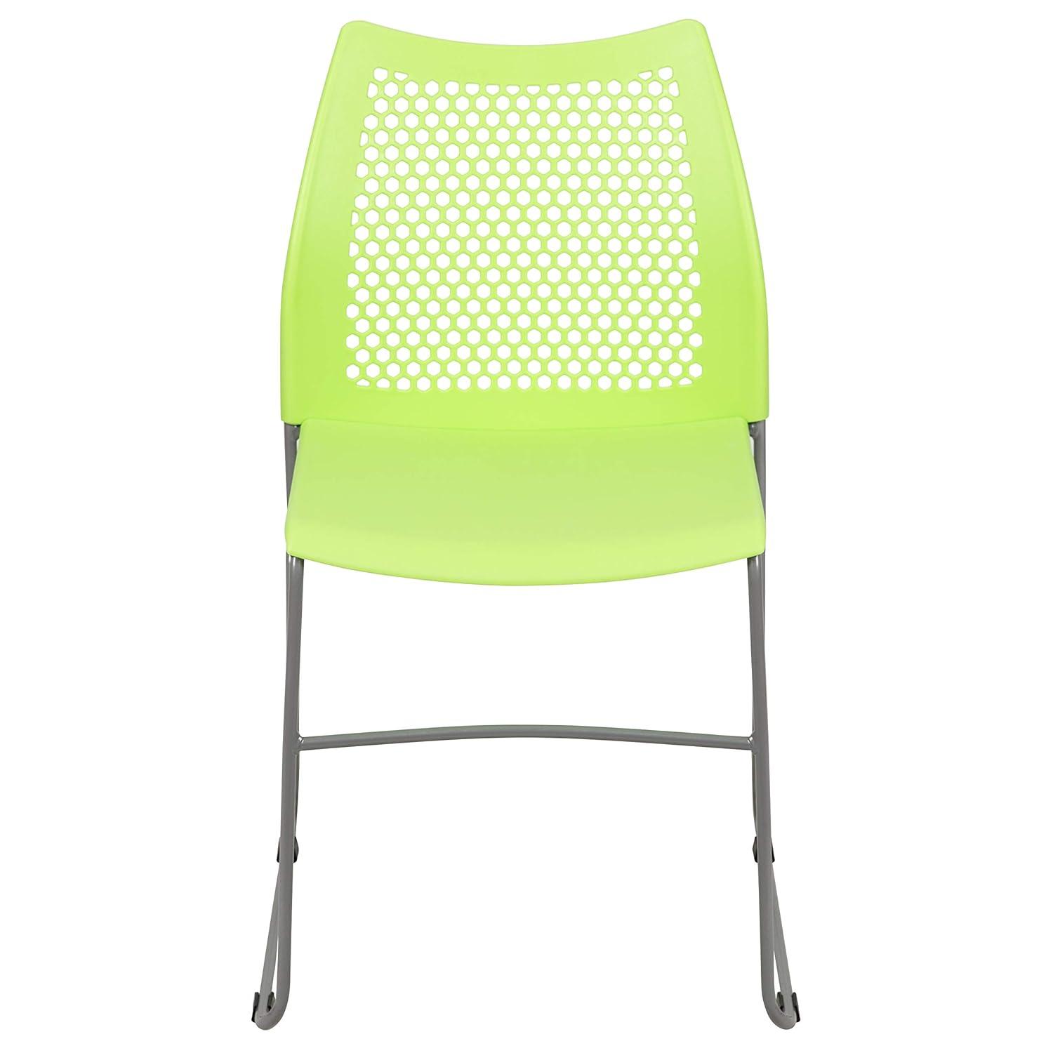Flash Furniture Antonia 661 lb. Capacity Stack Chair with Air-Vent Back and Powder Coated Sled Base