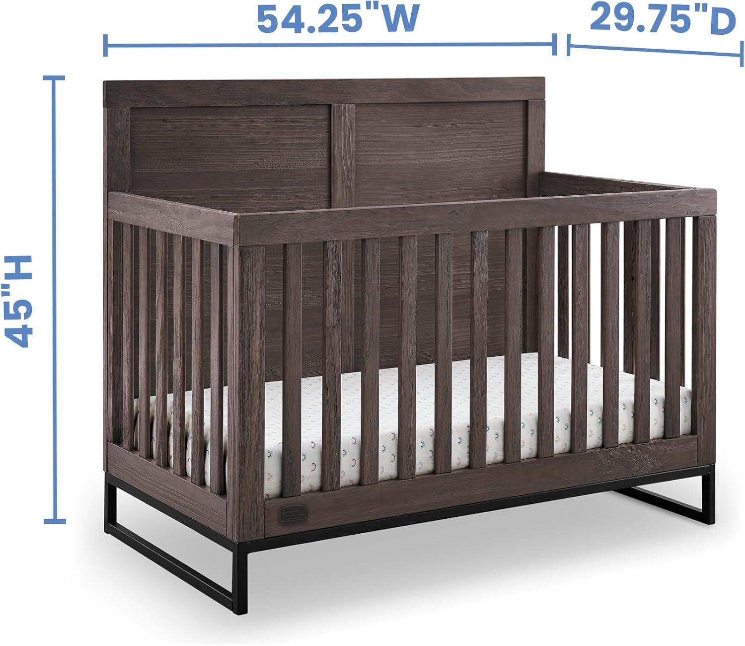 Simmons Kids' Foundry 6-in-1 Convertible Baby Crib