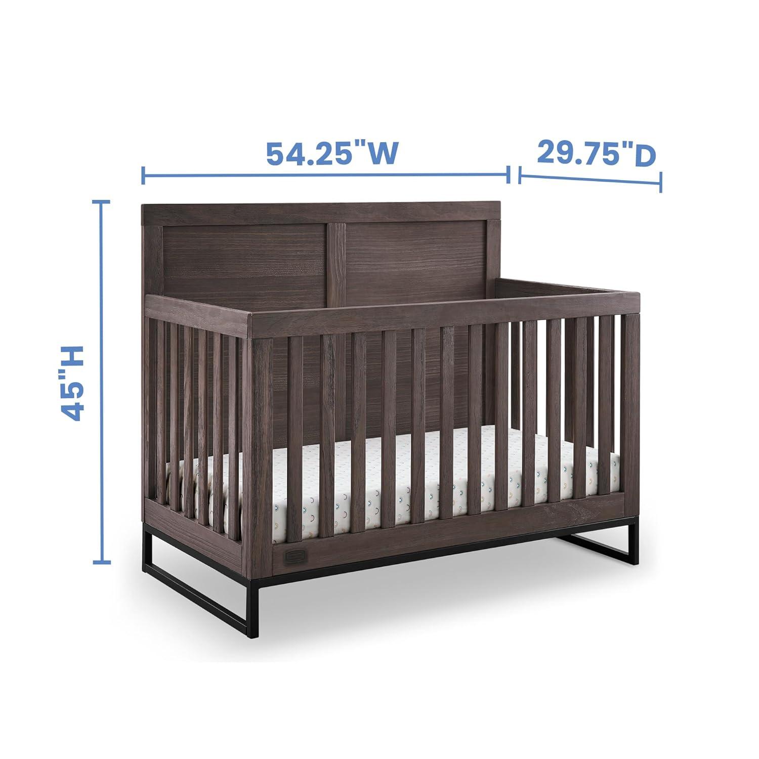 Simmons Kids' Foundry 6-in-1 Convertible Baby Crib